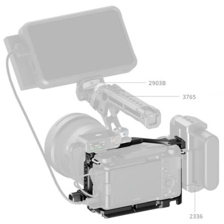 SmallRig 4257B - klatka z silikonowym uchwytem, zacisk kabla HDMI, do Sony ZV-E1 - przykład użycia
